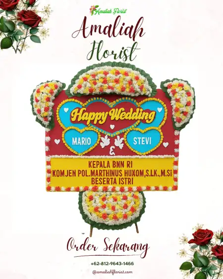 Papan Bunga Pernikahan Pergung
